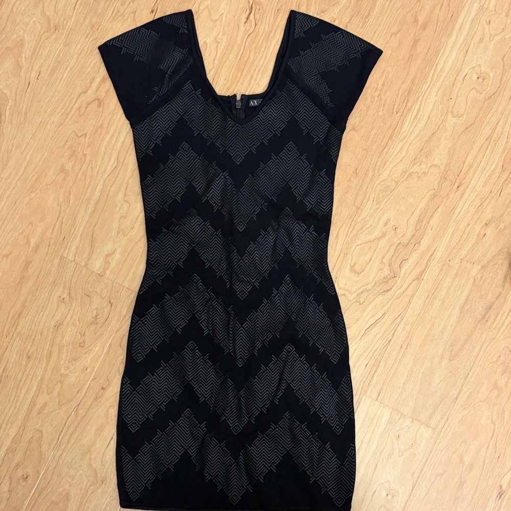 Armani Exchange Chevron Bodycon Dress
